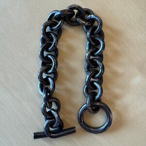 Chunky iron chain bracelet, Heavy bracelet, Massive bracelet, Hand forged